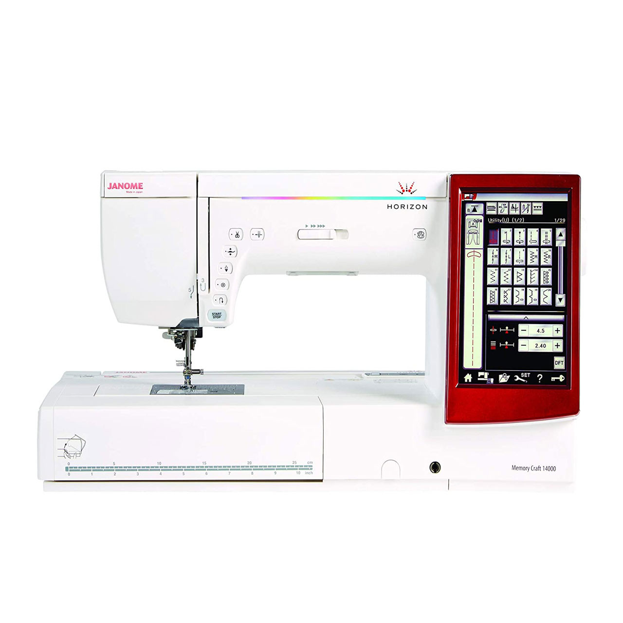 Janome Horizon Memory Craft 14000 Sewing Embroidery - Extra Large - White
