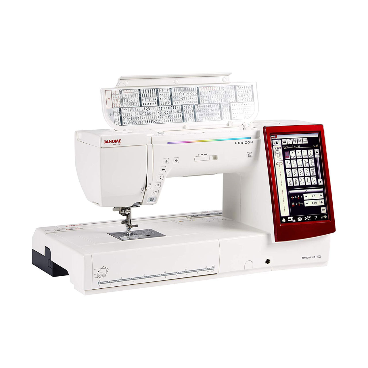 Janome Horizon Memory Craft 14000 Sewing Embroidery - Extra Large - White - Image 2