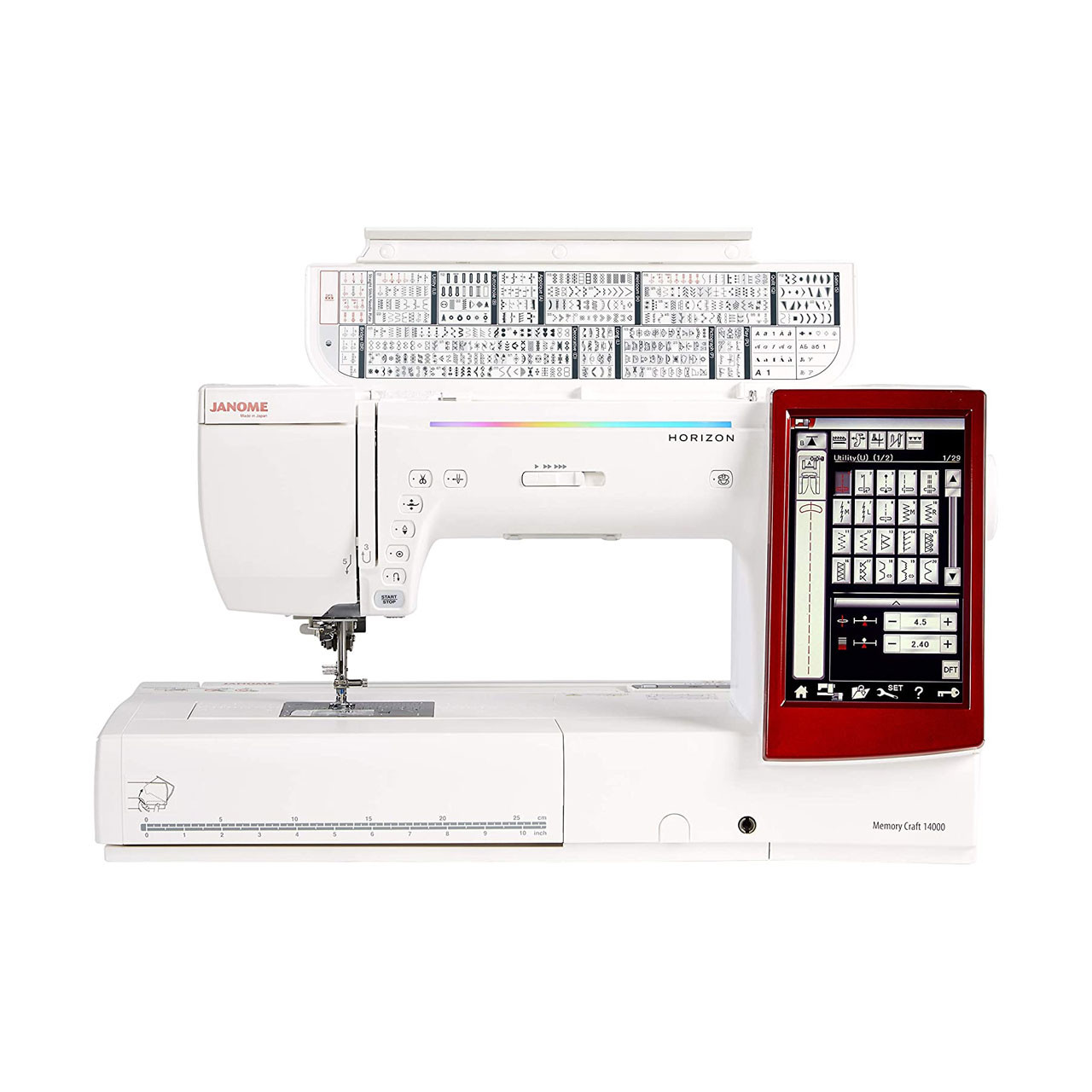 Janome Horizon Memory Craft 14000 Sewing Embroidery - Extra Large - White - Image 3