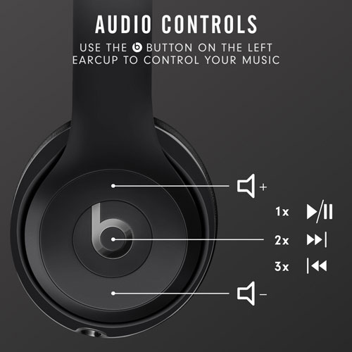 Beats by Dr. Dre Solo3 Icon On-Ear Sound Isolating Bluetooth Headphones - Matte Black - Image 7