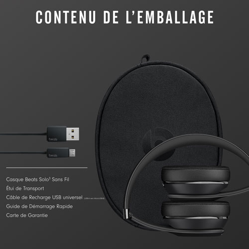 Beats by Dr. Dre Solo3 Icon On-Ear Sound Isolating Bluetooth Headphones - Matte Black - Image 4