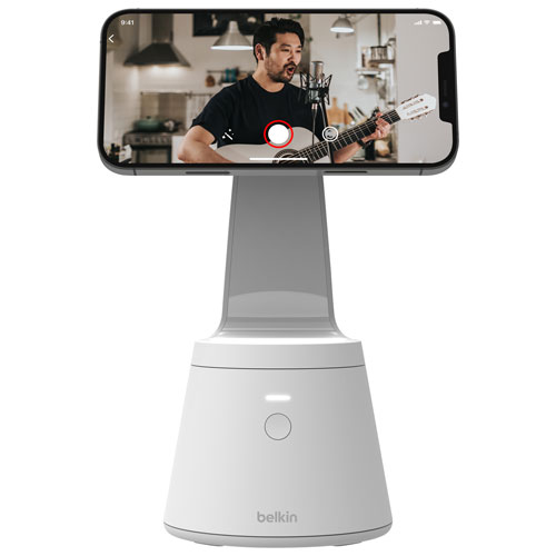 Belkin Face Tracking MagSafe Compatible Phone Mount for iPhone 14/13/ 12 - White - Image 4
