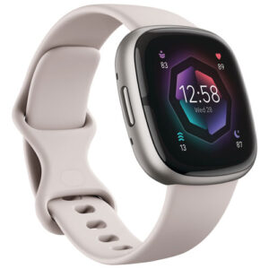 Fitbit Sense 2 Smartwatch with Heart Rate Monitor - Lunar White